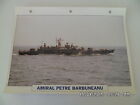 Carte Fiche Navires De Guerre Amiral Petre Barbuneau 1981 Fregate