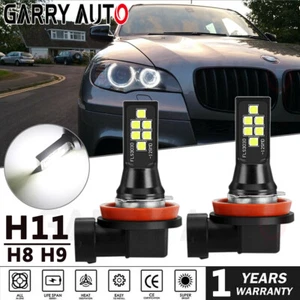 2pcs 60W H8 Angel Eyes LED Halo Ring Light Bulbs 6000K White For BMW E90 E91 E92 - Picture 1 of 11