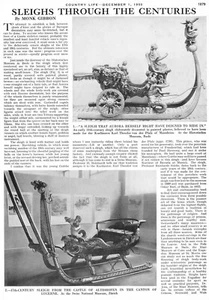 1950 Trineos a través de los siglos Basilea Zurich Suiza Monje Gibbon artículo - Imagen 1 de 3