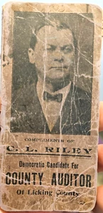 Vintage peerless Webster pocket dictionary CL Riley Licking County Auditor book - Picture 1 of 4