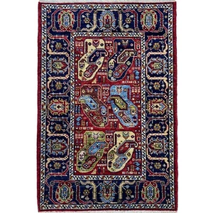 Handmade (3' x 4') Afghan Tribal Veg Dye Soft Organic Wool Oriental Rug - Picture 1 of 7