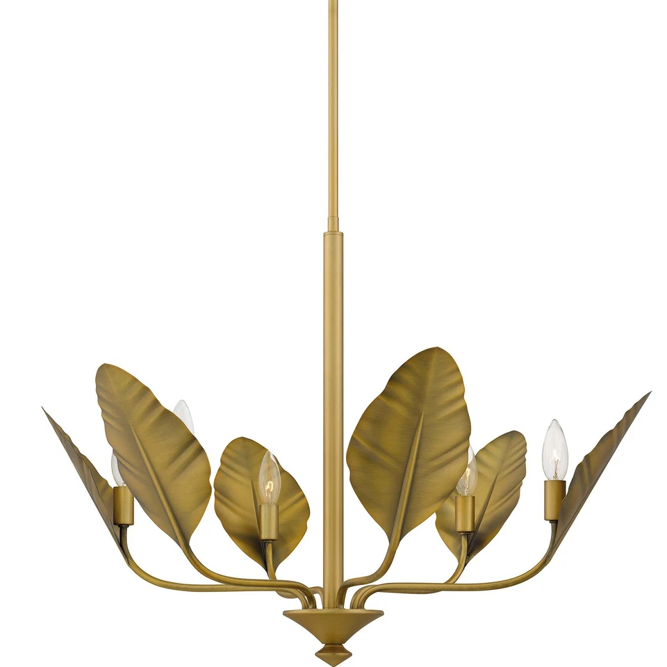 Quoizel Bayley 6 Light Chandelier Aged Brass - BAY5028AB