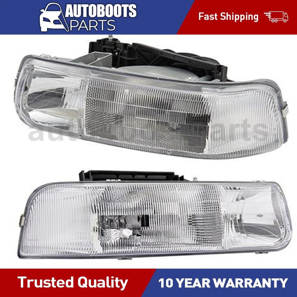 Conjunto de faros izquierdo derecho para Chevrolet Silverado 1999-1999 Foto 1 de 3
