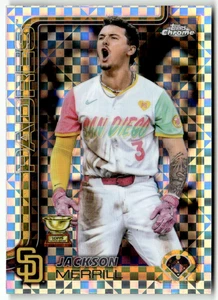 2025 Topps Chrome MLB No. 61 Jackson Merrill Checkerboard Refractor - Bild 1 von 2