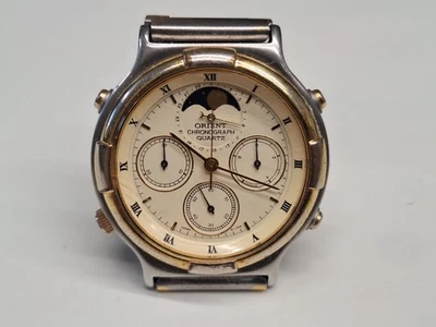 Orient vintage J38001-70 CS chronograph Seiko 7A48 orologio uomo quartz 39 mm - Image 1 of 4