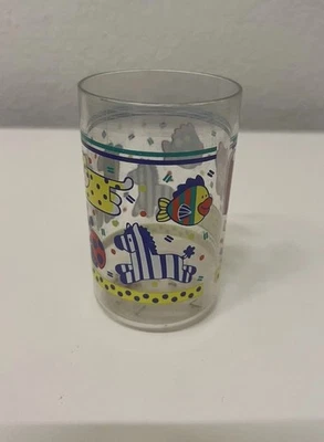 vintage children cup clear with animals playtex 1993 - Image 1 of 3