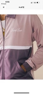 Bogey Boys Tracksuit Jacket Lavender Men Size Small NWOT Golf Polyester - Picture 1 of 10