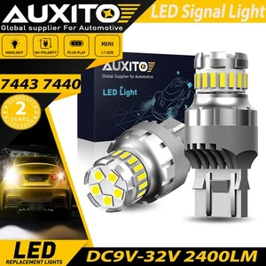 AUXITO 7443 7441 23-LED Back Up Reverse Light Parking Bulbs 6500K White Canbus - Picture 1 of 24