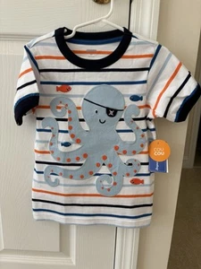 NWT Gymboree Summer /Beach 4T Whale Hello There Boy Peek A Boo Octopus Tee Shirt - Picture 1 of 4