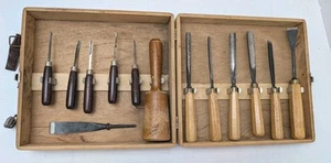 Set of Vintage (6)SCULPTURE HOUSE & (5) Unbranded Wood Carving Chisel Tools  - Picture 1 of 9