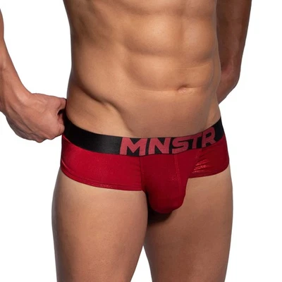 Manstore M2485 Cueca Atrevida Masculina Roupa Íntima Hipster Bolsa Copo Perna Alta Glitter - Imagem 1 de 3