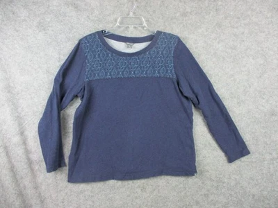 Eddie Bauer Sudadera Mujer Mediana Azul Pullover 100% Algodón Suéter Dama Foto 1 de 4