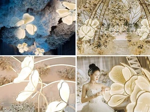 4PCS Warm Wedding Decoration Luminous Flower Floor Lamp Wedding Planner Props - Picture 1 of 13