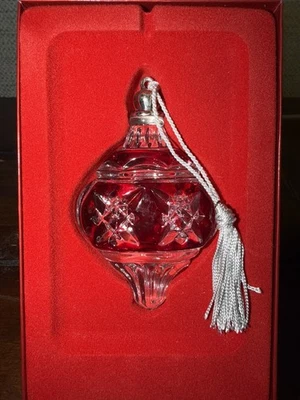 Vintage Lenox Color Gemas Rubí Lite Bola Adorno de Navidad - 4" Alemania Foto 1 de 4