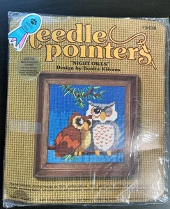 Needle Pointers Cross Stitch Kit Night Owls #5418 1976 Vintage - Picture 1 of 4
