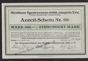 ( Nr. 273 ) Anteilschein aus Meißen, 1921 - Bild 1 von 1