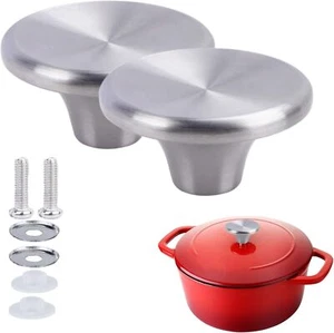 Dutch Oven Knob Stainless Steel Replacement Handle for Le Creuset,Aldi,Lodge and - Picture 1 of 8