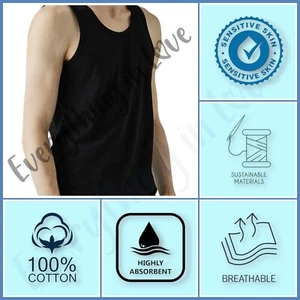 BYC 3er Pack Herren 100% Premium Soft Cotton Tank Top Unterhemden A Shirts Innenbekleidung - Bild 1 von 15