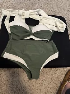 new no brand bikini swimsuit 2 piece tie bathing suit surf summer sexy Large - Picture 1 of 7