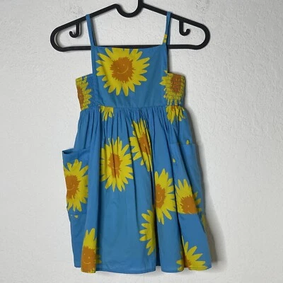 STELLA MCCARTNEY Kids Summer Dress Sunflower Size 5 yrs Blue Yellow Smocked - Image 1 of 4