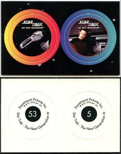 Star Trek The Next Generation #53 & #5 Stardisc 1994 Pog Card