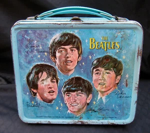 Vintage BEATLES Lunchbox - Fab Four - R-8 Rarität (1966) C-7 Schön! - OHNE THERMOS - Bild 1 von 12