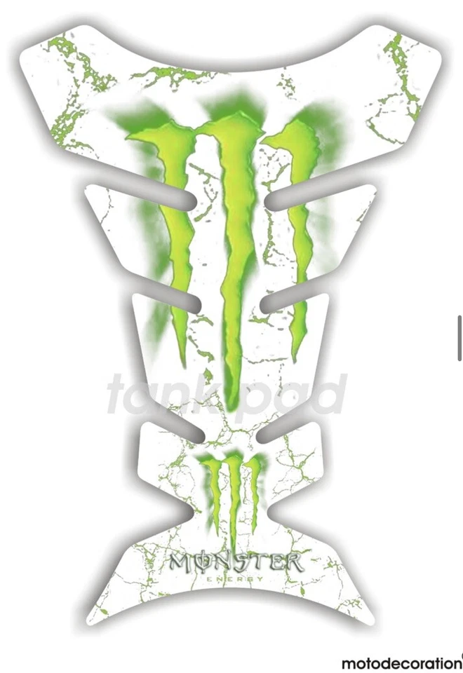 MONSTER PROTECTION RESERVOIR MONSTER TANK PAD PROTECTOR Blanc & Vert - Image 1 of 1