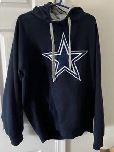 Dallas Cowboys  Mens Antigua Hooded Sweatshirt Pullover  Large Navy Clearance