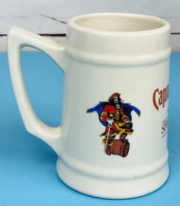 Captain Morgan Original Spiced Rum Ceramic Beer Stein Mug Cup With Logo 5"X3" - Picture 1 of 6