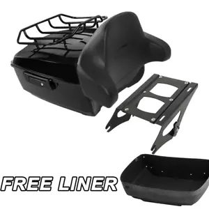 King Pack Trunk Mount Rack Fit For Harley Davidson Tour Pak Touring 14-24 Black - Picture 1 of 17