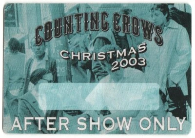 Vintage 2003 Counting Crows Concert Backstage Pass After Show Christmas Blue - Image 1 of 2