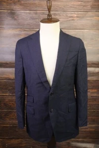 SUITSUPPLY REDA Blue Wool Notched Double Vented Two Button Blazer Jacket Size 52 - Picture 1 of 24