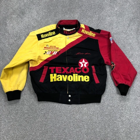 Vintage Jeff Hamilton Jacket Men Medium Ernie Irvan Racing Texaco Havoline 90s Cover