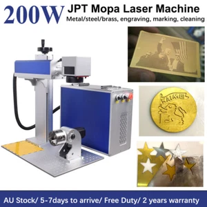 [AU Stock] 200W JPT M7 Mopa Fiber Laser Engraver Marking Cutting Machine Ezcad2 - Picture 1 of 21