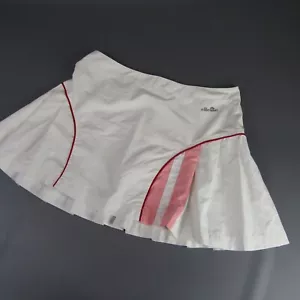 Ellesse Italia Pleated Tennis Skirt Women's Size M White Pink Medium Pickleball - Picture 1 of 6