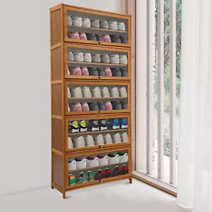 11-Tier 67" Tall Shoe Storage Cabinet Sneaker Organizer Rack for Home Entryway - Picture 1 of 18