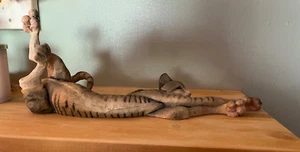 A Breed Apart Cleo 2002 Stretching Orange Cat Figurine - Picture 1 of 3