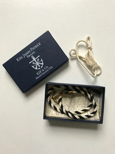 Womens Kiel James Patrick Lanyard Hitch Blue White Nautical Cord Rope Bracelet - Picture 1 of 5