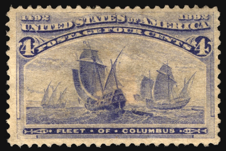 #233 4c Dull Ultramarine 1893 Columbian Expo Unused without gum Fresh  - Image 1 of 1