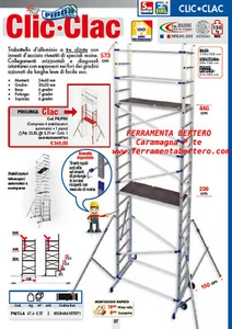 TRABATTELLO FACAL PINNA CLIC + PROLUNGA CLAC  CLIC - CLAC H,573 H,LAVORO 6.46 M - Foto 1 di 4