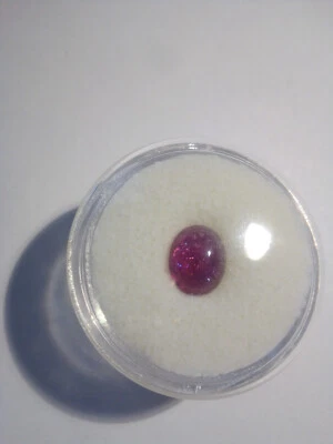 1 echter Rubellit oval cabochon ca. 2,21ct ca. 8,7x7 mm small natural inclusions - Bild 1 von 4