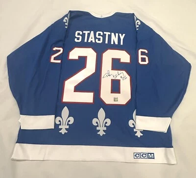 Peter Stastny Signed Quebec Nordiques Jersey w COA - Image 1 of 4