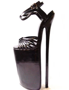 30CM Heel Height Sexy PU Stiletto Heel Platform Sandals US size 5-10.5 No.P3001 - Picture 1 of 22
