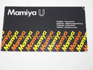 Mamiya U Compact camera Instructions - Picture 1 of 3
