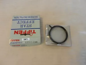 Tiffen Star Effect 58 mm 6 Point 2MM Star Screw In Filter for SLR Cameras - Picture 1 of 3