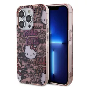 Coque en TPU graffiti tags pour iPhone 15 Pro - Rose - Imagen 1 de 4