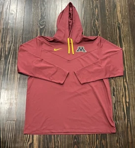 Nike Minnesota Gophers Shirt Hoodie Men’s XL Burgundy Red Polyester - Picture 1 of 4