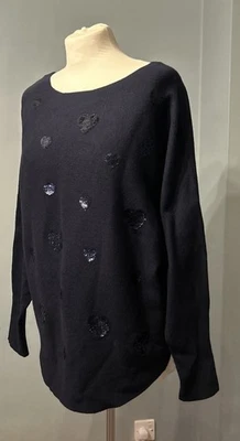 Camiseta Cerulean By Blue Diamond azul com lantejoulas tamanho M manga longa - Imagem 1 de 4