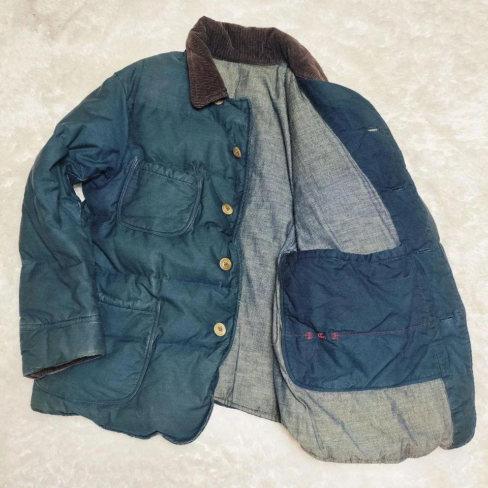 Chaqueta de plumón índigo 45 rpm bordado R talla 3 para hombre regalo vintage de Japón Foto 1 de 4