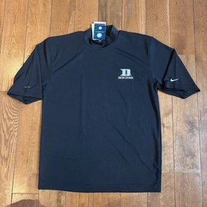 Vintage! NWT Mens Nike Dri Fit Iron Dukes Duke Black Mock Neck Shirt sz S - Picture 1 of 10